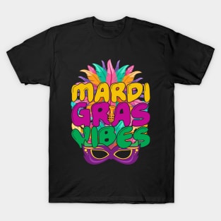 Mardi Gras fun colorful feathers happiness T-Shirt